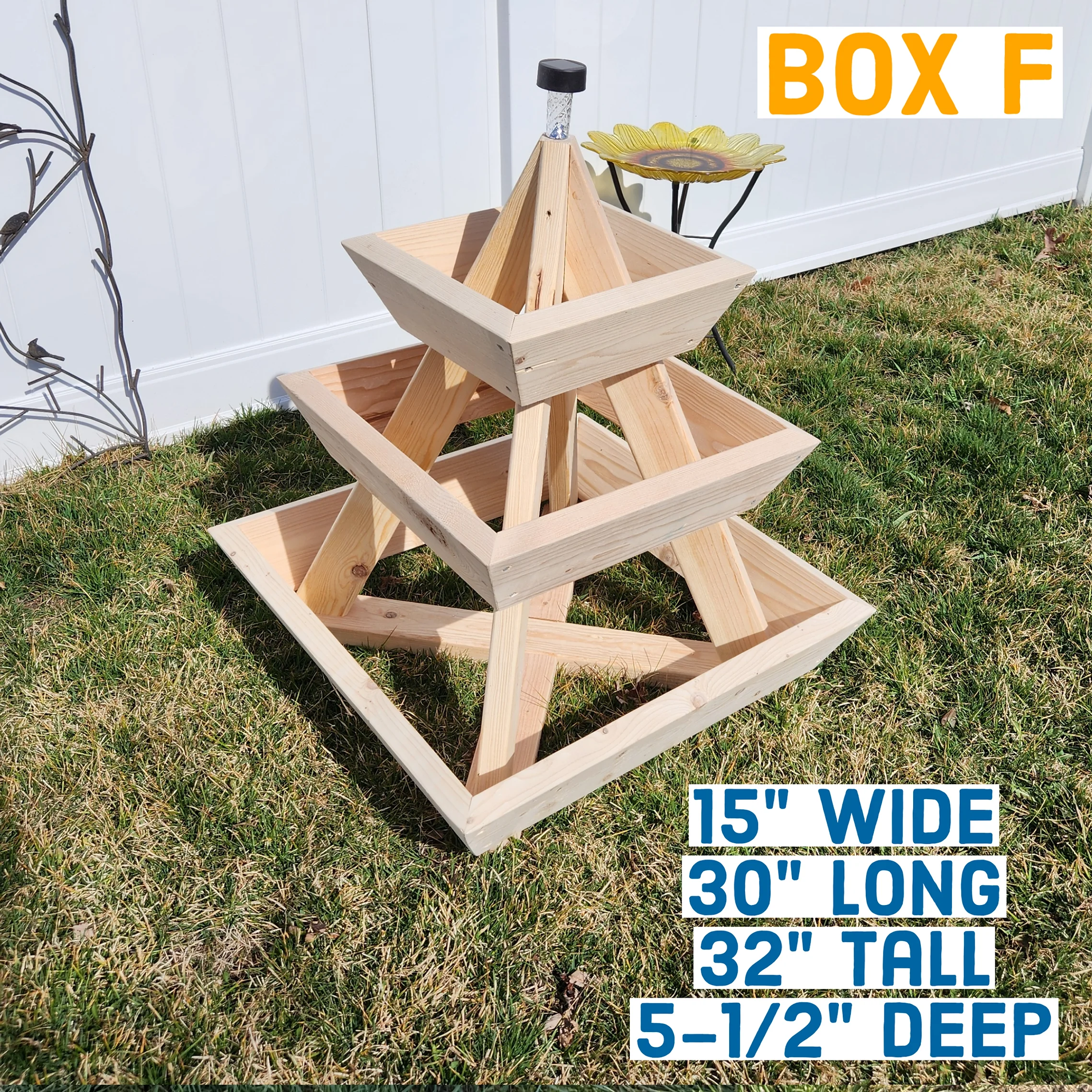 3-Tier Pyramid Planter — 36″